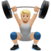 🏋🏼 person lifting weights: medium-light skin tone display on Apple